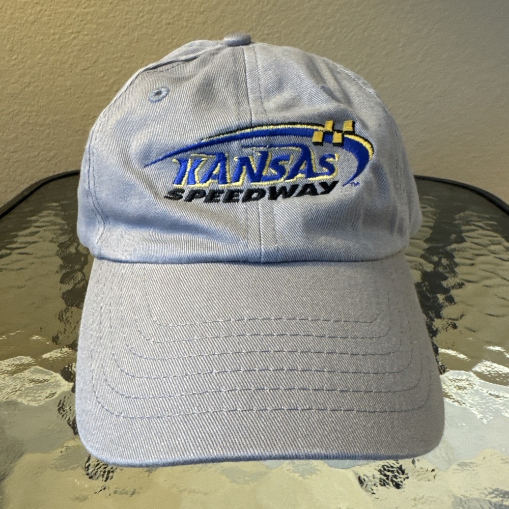 NASCAR Kansas Speedway Adjustable Racing Hat Embroidered Gray Grey NEW